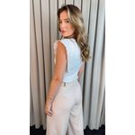 T-shirt Feminina Cavada Bordada - Branca - Cod 515