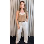 Regata Feminina Bordada - Cod 340 - Marrom