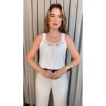 Regata Feminina Bordada - Cod 340 - Branco