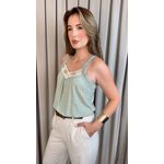 Regata Feminina Bordada - Cod 340 - Verde