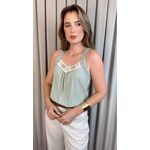 Regata Feminina Bordada - Cod 340 - Verde