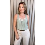 Regata Feminina Bordada - Cod 340 - Verde