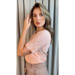 Blusa Feminina Em Lese Bordada - Rosa - Cod 341