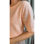 Blusa Feminina Em Lese Bordada - Rosa - Cod 341