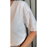 Blusa Feminina Em Lese Bordada - Branca - Cod 341