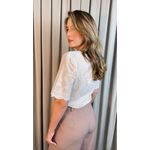 Blusa Feminina Em Lese Bordada - off white - Cod 341 