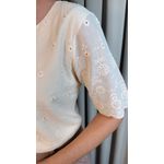 Blusa Feminina Em Lese Bordada - off white - Cod 341 
