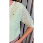 Blusa Feminina Em Lese Bordada - Verde - Cod 341