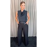 Blusa Feminina Poa Laço - Preto - Cod 505