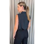 Blusa Feminina Poa Laço - Preto - Cod 505