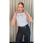 Blusa Feminina Poa Laço - Branco - Cod 505