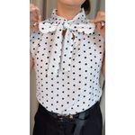 Blusa Feminina Poa Laço - Branco - Cod 505