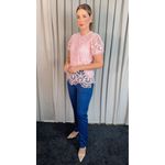 Blusa Feminina Em Guipir Bordada Delicada - Rosa Cod 500