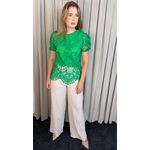 Blusa Feminina Em Lese Bordada Delicada - Verde Cod 500