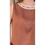 Regata Feminina Bordada- Cod 342 - Marrom