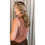 Regata Feminina Bordada- Cod 342 - Marrom