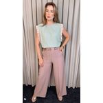 Blusa Feminina Regata Bordada Delicada - Verde - Cod 501