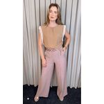 Blusa Feminina Regata Bordada Delicada - Marrom - Cod 501