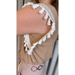 Blusa Feminina Regata Bordada Delicada - Marrom - Cod 501