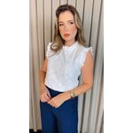 Blusa Feminina Em Lese 3D Delicada - Branca - Cod 329