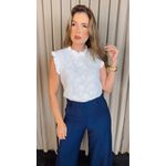 Blusa Feminina Em Lese 3D Delicada - Branca - Cod 329