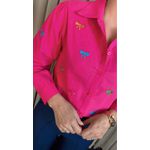 Camisa Feminina Manga Longa Bordada Laço - Cod: 326 - Pink