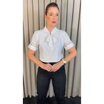 Blusa feminina Laço Poa - Cod: 335 - Branca