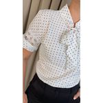 Blusa feminina Laço Poa - Cod: 335 - Branca