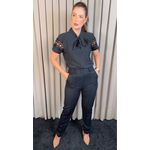 Blusa feminina Laço Poa - Cod: 335 - Preto