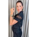 Blusa feminina Laço Poa - Cod: 335 - Preto