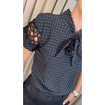Blusa feminina Laço Poa - Cod: 335 - Preto