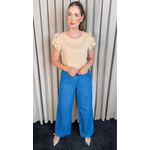 Blusa Feminina Manga Bordada Delicada - Nude - Cod 336