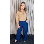 Camisa Feminina Manga Longa Bordada Poa - Cod: 327 - Nude Poa Dorado