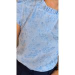 Blusa Feminina Em Lese 3D Delicada - Azul - Cod 329