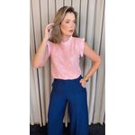 Blusa Feminina Em Lese 3D Delicada - Rosa - Cod 329