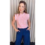 Blusa Feminina Em Lese 3D Delicada - Rosa - Cod 329