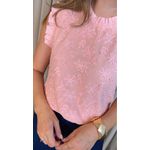 Blusa Feminina Em Lese 3D Delicada - Rosa - Cod 329