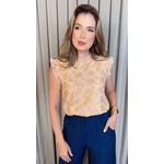 Blusa Feminina Em Lese 3D Delicada - Nude - Cod 329