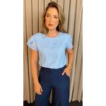 Blusa Feminina Em Lese Delicada - Azul - Cod 328