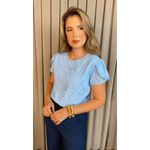 Blusa Feminina Em Lese Delicada - Azul - Cod 328