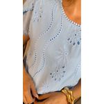 Blusa Feminina Em Lese Delicada - Azul - Cod 328