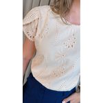Blusa Feminina Em Lese Delicada - Off White - Cod 328