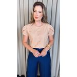 Blusa Feminina Em Lese Delicada - Nude - Cod 328
