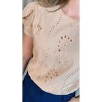 Blusa Feminina Em Lese Delicada - Nude - Cod 328