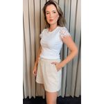 Short Feminino Viscolinho - Nude - Cod 333