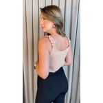 Blusa Feminina Clássica Em Poá - Nude - Cod 318