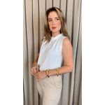 Blusa Feminina Clássica Com Detalhes De Pregas - Branca - Cod 319