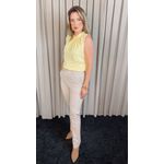 Blusa Feminina Clássica Com Detalhes De Pregas - Amarela - Cod 319