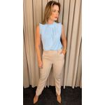 Blusa Feminina Clássica Com Detalhes De Pregas - Azul - Cod 319