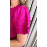 T-shirt Feminina Com Detalhe Na Manga - Pink - Cod 320